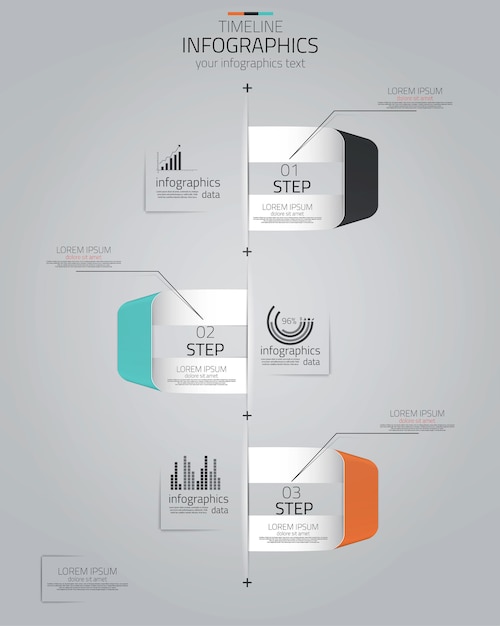 Diseño minimalista de infografías.