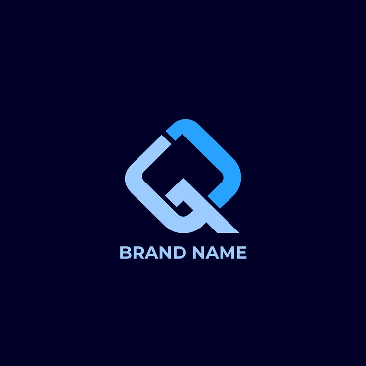 Vector diseño minimalista del logotipo del alfabeto q