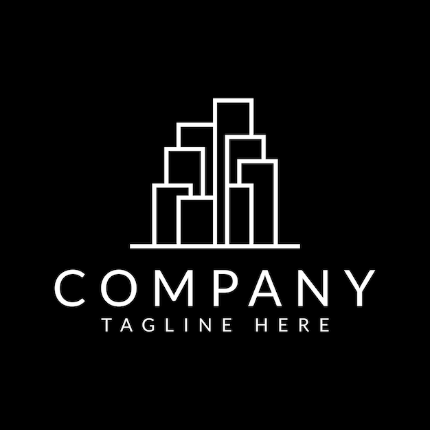 Diseño minimalista del logotipo de bienes raíces