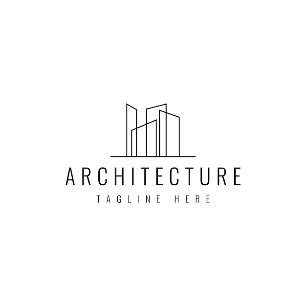 Diseño minimalista del logotipo de bienes raíces