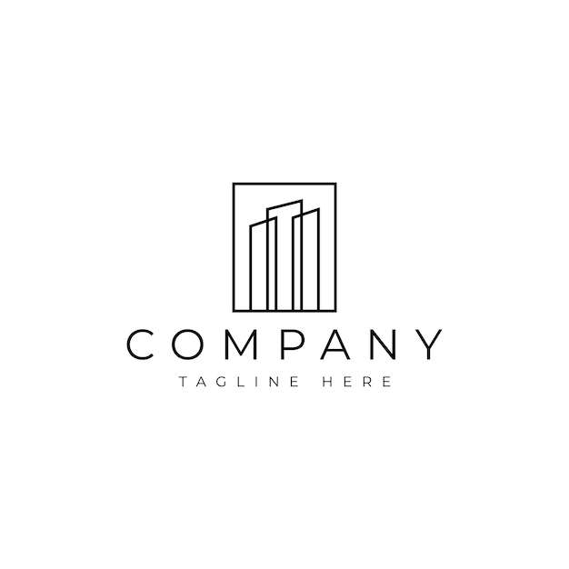 Diseño minimalista del logotipo de bienes raíces
