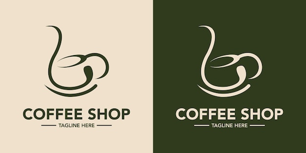 Diseño minimalista del logotipo de la cafetería