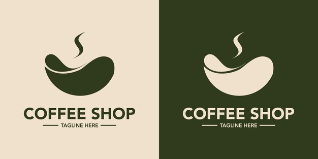Diseño minimalista del logotipo de la cafetería