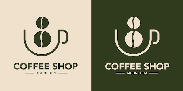 Diseño minimalista del logotipo de la cafetería