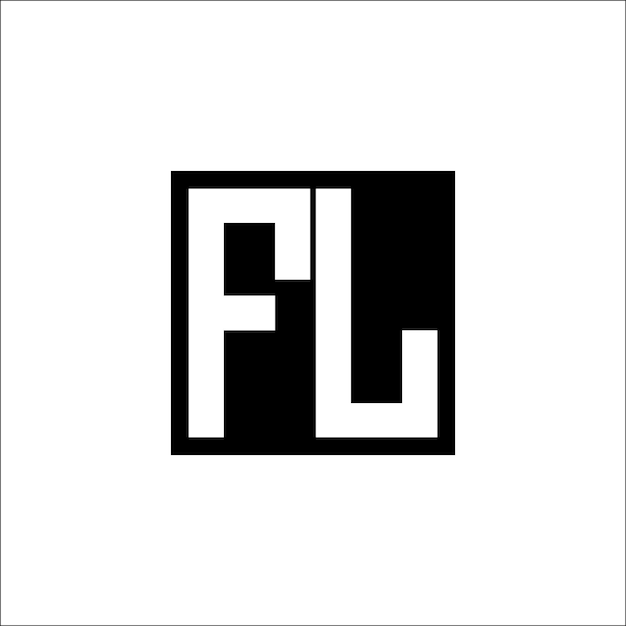 Diseño minimalista del logotipo de combinación de letras FL moderno