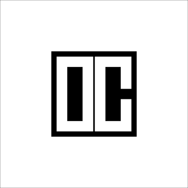 Diseño minimalista del logotipo de combinación de letras OC moderno