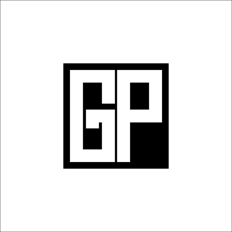 Vector el diseño minimalista del logotipo de gp modern letter combination