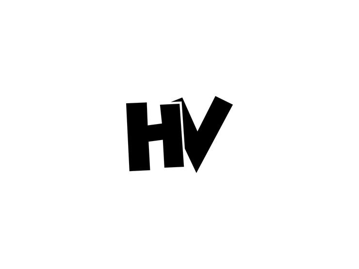 Vector diseño minimalista del logotipo hv
