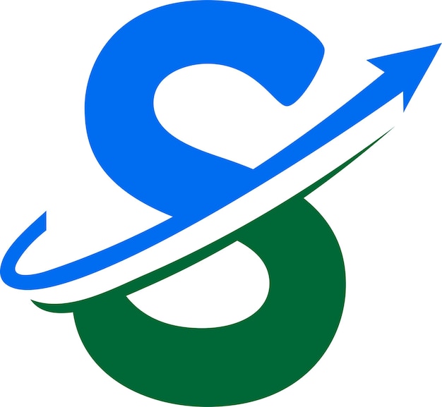 El diseño minimalista del logotipo y el icono de la letra S