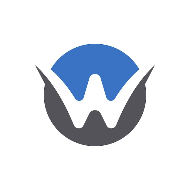 El diseño minimalista del logotipo y el icono de la letra W