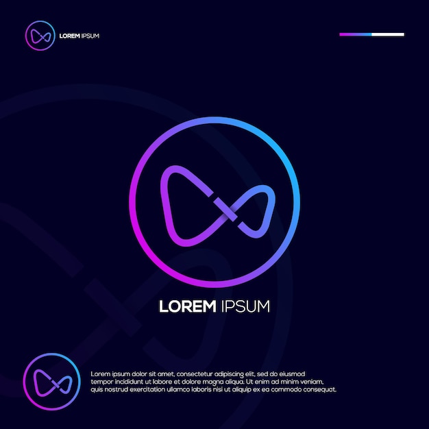 Diseño minimalista del logotipo Infinity