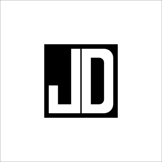El diseño minimalista del logotipo de JD Modern Letter Combination