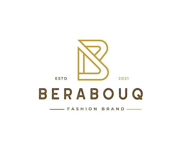 Diseño minimalista del logotipo de la letra B