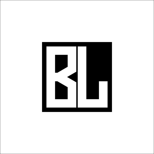 El diseño minimalista del logotipo moderno de combinación de letras BL