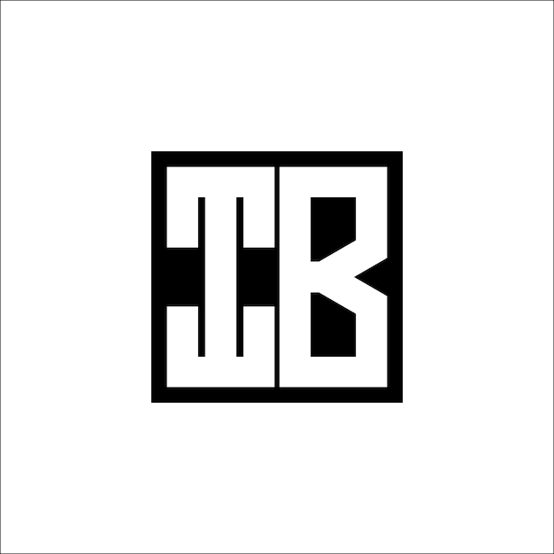 Diseño minimalista del logotipo moderno de combinación de letras IB