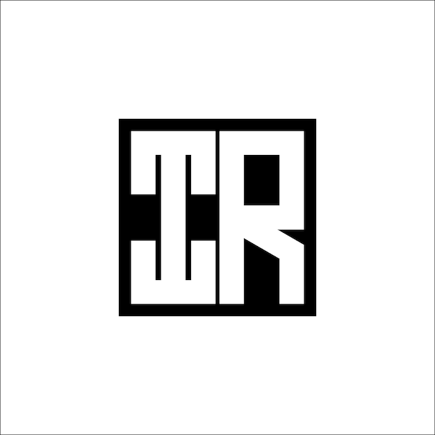 Diseño minimalista del logotipo moderno de combinación de letras IR