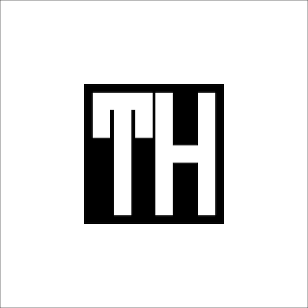 El diseño minimalista del logotipo moderno de combinación de letras TH