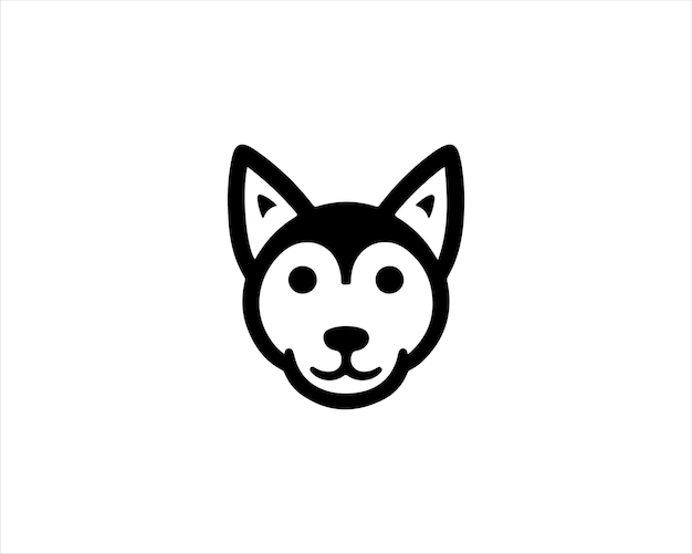 Diseño minimalista del logotipo del perro Ilustración vectorial del icono del símbolo