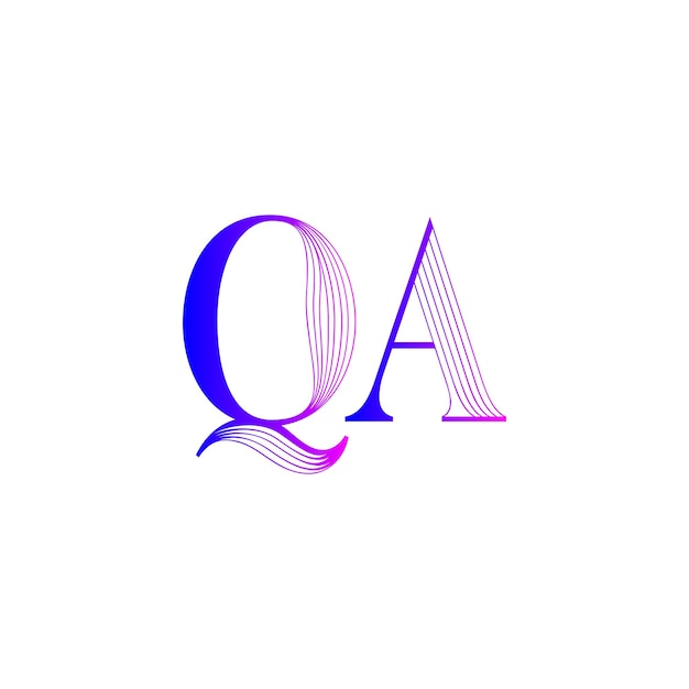 diseño minimalista del logotipo qa