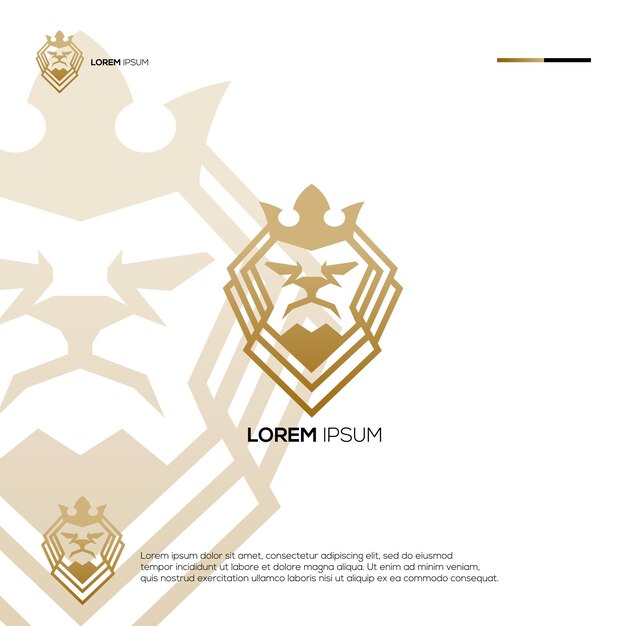 Diseño minimalista del logotipo del rey león
