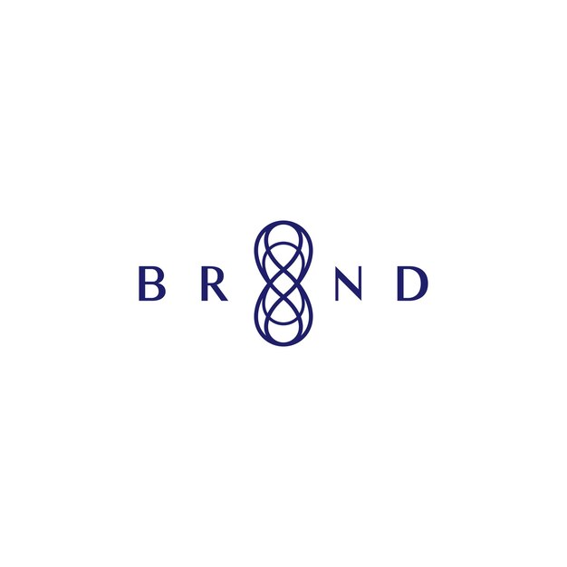Diseño minimalista del logotipo del símbolo triple ocho Diseño elegante del logotipo del número ocho