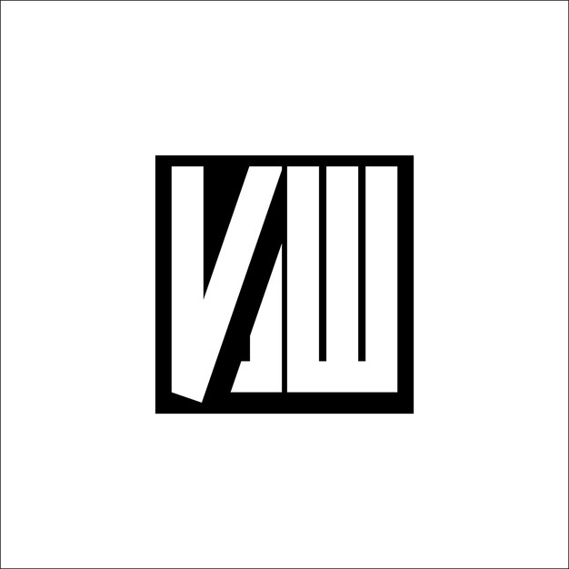 El diseño minimalista del logotipo de VW con combinación de letras modernas