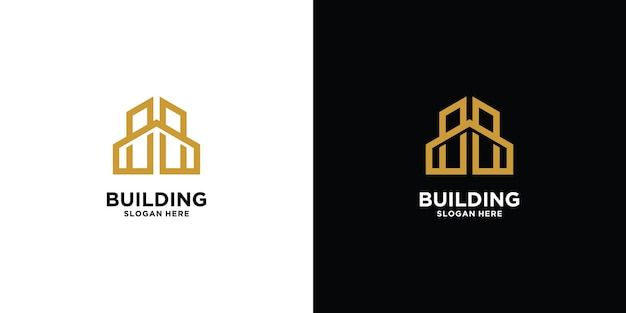 Diseño minimalista de logotipos inmobiliarios.