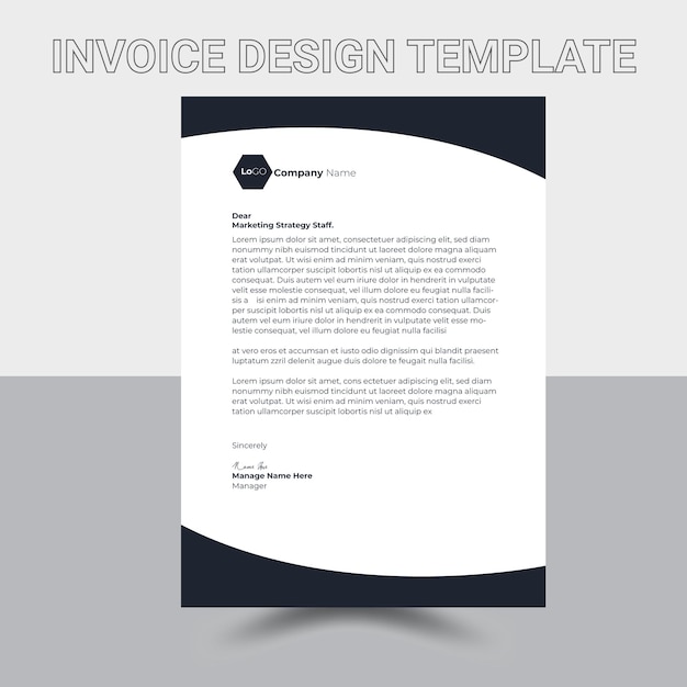 Diseño minimalista de membrete comercial profesional
