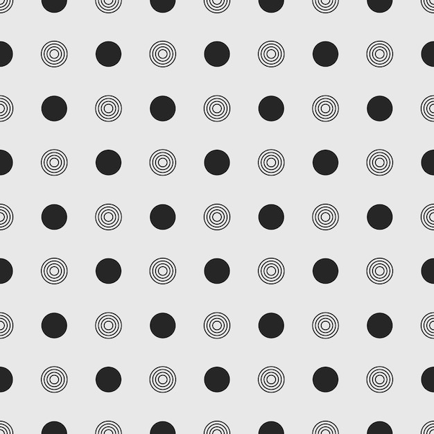 Diseño minimalista de patrón geométrico punteado transparente de vector Fondo blanco y negro sin fin