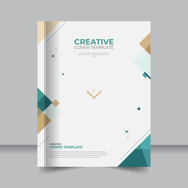 Diseño minimalista de portadas de libros o asignaturas con formas geométricas