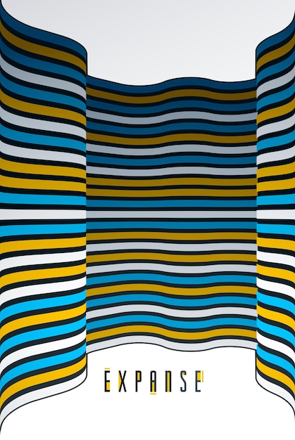 Diseño mínimo de líneas abstractas en el fondo abstracto del vector de perspectiva 3D, plantilla retro minimalista y moderna para carteles de portadas y pancartas.