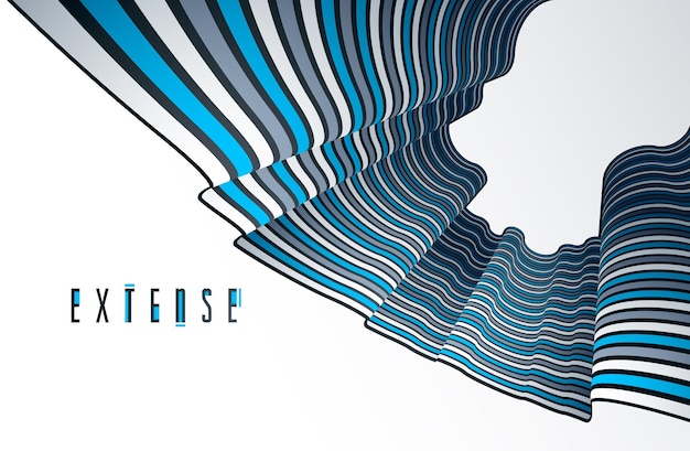 Diseño mínimo de líneas abstractas en el fondo abstracto del vector de perspectiva 3D, plantilla retro minimalista y moderna para carteles de portadas y pancartas.