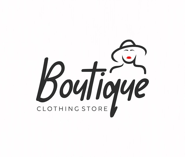 Diseño mínimo del logotipo de la boutique