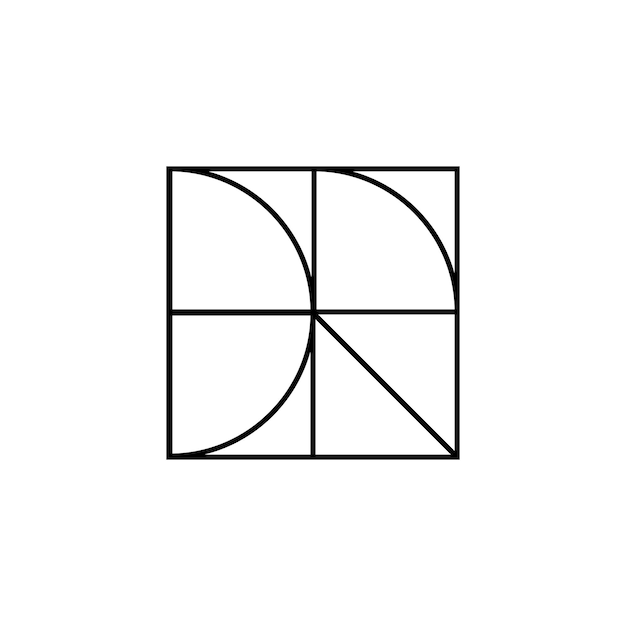 Diseño mínimo del logotipo de DR