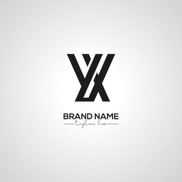 Diseño mínimo de logotipo de letra XY YX para la marca corporativa