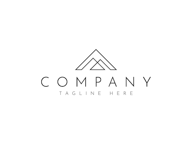 diseño mínimo del logotipo de la línea de montaña