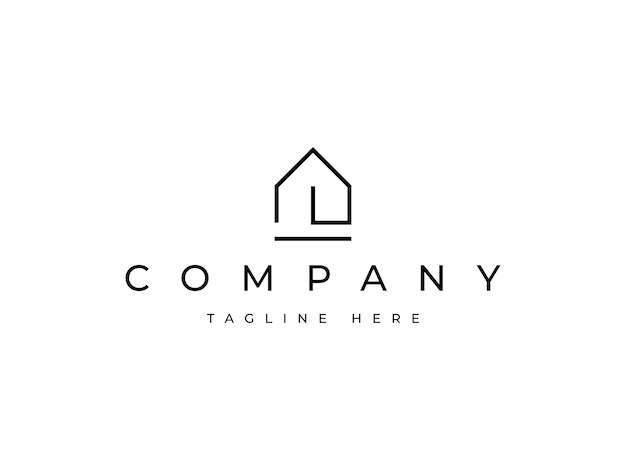 diseño mínimo del logotipo de la propiedad inmobiliaria