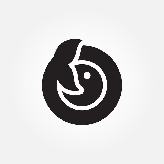 Diseño mínimo del logotipo de Whale plantilla de Whale Vector