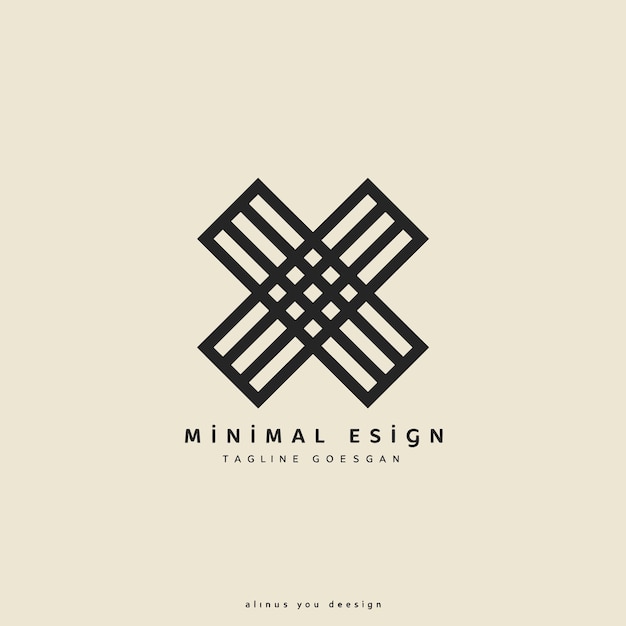 Diseño mínimo del logotipo X