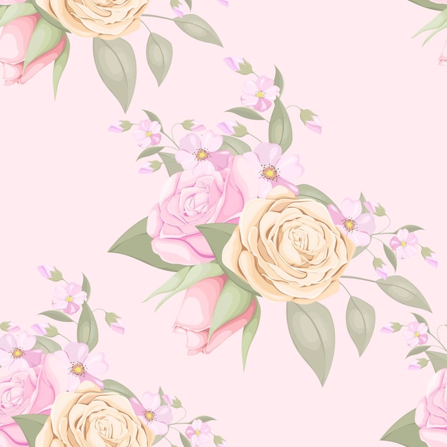 diseño de moda floral de patrones sin fisuras