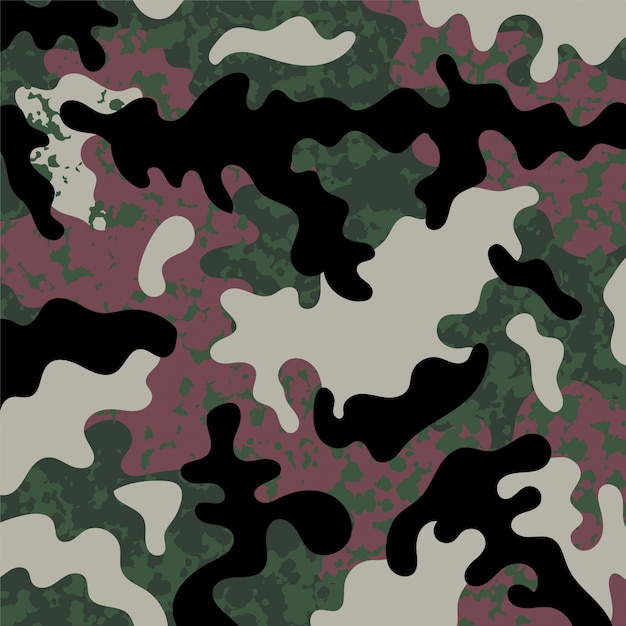 Vector diseño de moda de patrones sin fisuras con camuflaje militar verde.