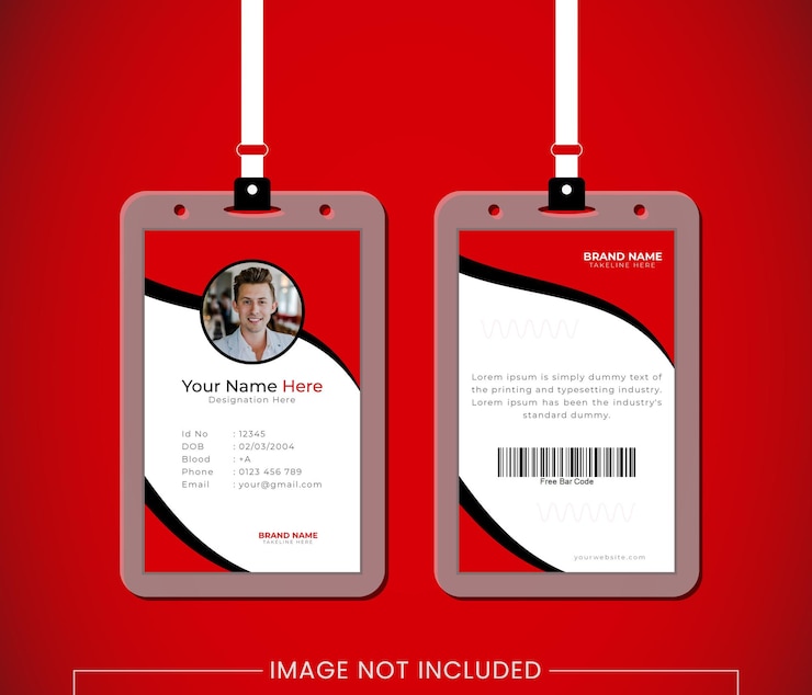 El diseño de la moderna y ordenada plantilla de tarjeta de identificación corporativa