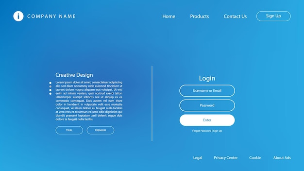 Diseño moderno abstracto con color pastel y efecto de desenfoque para la página de destino del sitio web