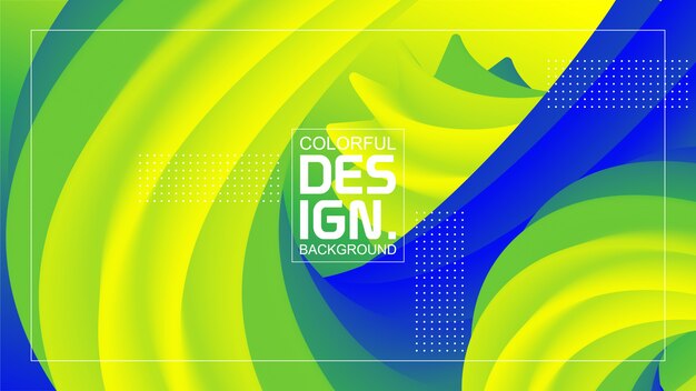 Diseño moderno abstracto forma de flujo 3d