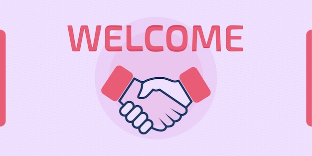 diseño moderno de banner de bienvenida