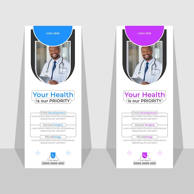 Diseño moderno de banner enrollable