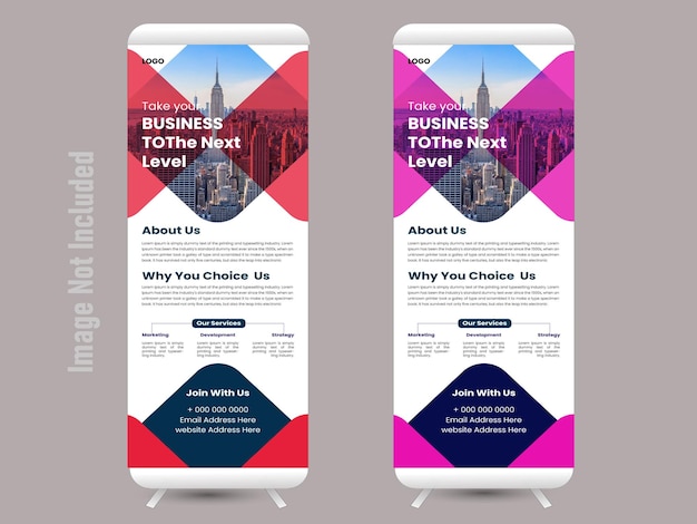 Diseño moderno de banner enrollable