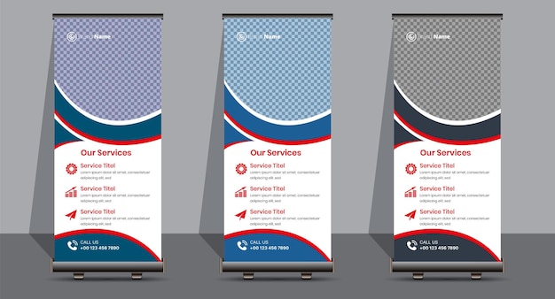 Diseño moderno de banner enrollable