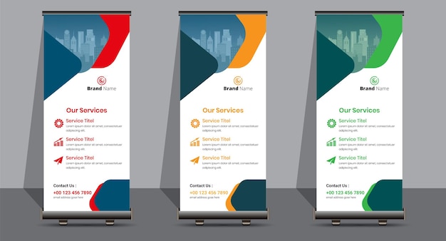 Diseño moderno de banner enrollable