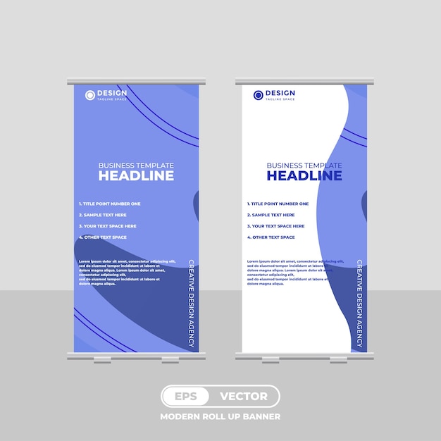 Diseño moderno de banner enrollable